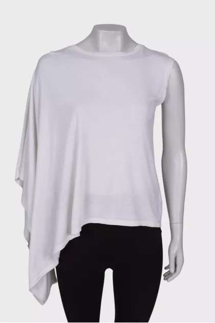 White asymmetric T-shirt