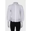 White blouse with voluminous sleeves