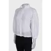 White blouse with voluminous sleeves