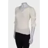 Milk T-shirt with lantern sleeve