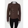Asymmetric zip fabric jacket