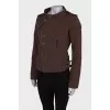 Asymmetric zip fabric jacket