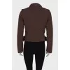 Asymmetric zip fabric jacket