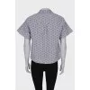 Striped shirt with short sleeves