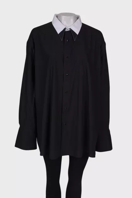 Long collar shirt dress
