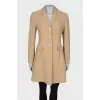 Beige single-breasted coat
