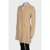 Beige single-breasted coat
