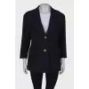 Navy blue jacket with golden buttons