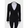 Black jacket with ties