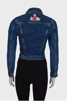 Denim jacket with patches