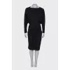 Black dress with batwing sleeves