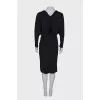 Black dress with batwing sleeves