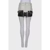 Leather combi skirt with jeans