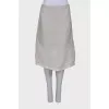 Combo skirt with translucent fabric