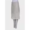 Combo skirt with translucent fabric