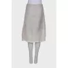 Combo skirt with translucent fabric