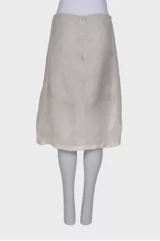 Combo skirt with translucent fabric