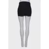 Black shorts with tucks
