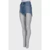 Raw hem denim shorts