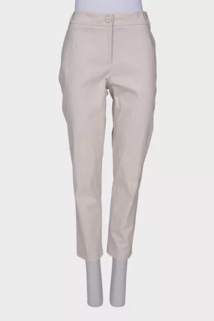 Straight-cut trousers in viscose