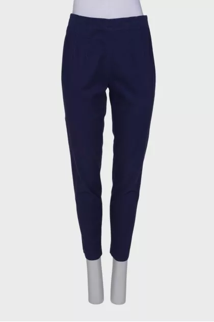 Navy blue trousers