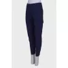 Navy blue trousers