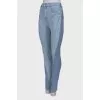 Jeans with raised seam
