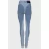 Jeans with raised seam