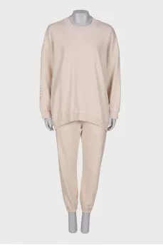 Beige suit loose fit