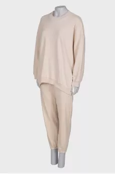 Beige suit loose fit