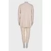 Beige suit loose fit