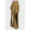 Yellow ruffle trousers