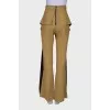Yellow ruffle trousers