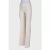 White silk trousers