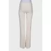 White silk trousers