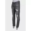 Men's gray jeans