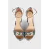 Textile sandals with embroidery