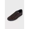 Men's dark brown sneakers