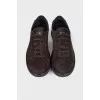 Men's dark brown sneakers