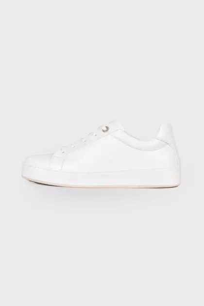 White leather sneakers