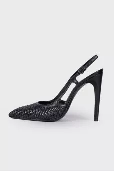 Wicker black shoes