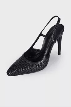 Wicker black shoes
