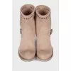 Suede boots with rhinestones