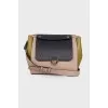 Combination bag with gold-tone hardware