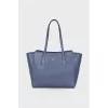 Dark blue leather bag