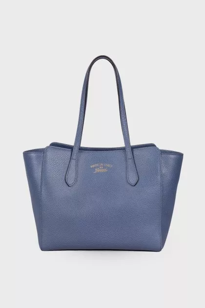 Dark blue leather bag