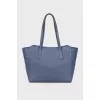 Dark blue leather bag