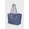 Dark blue leather bag
