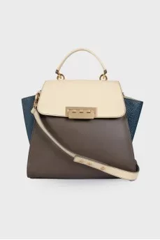 Mixed leather bag