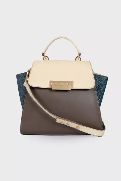 Mixed leather bag
